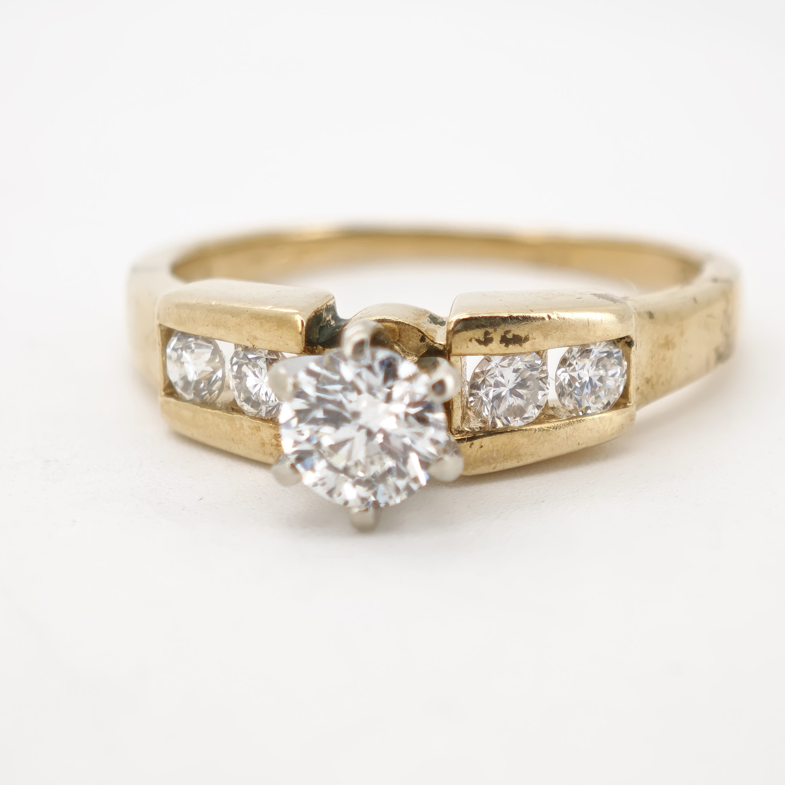 inel logodna cu diamante 14k 0.88ct
