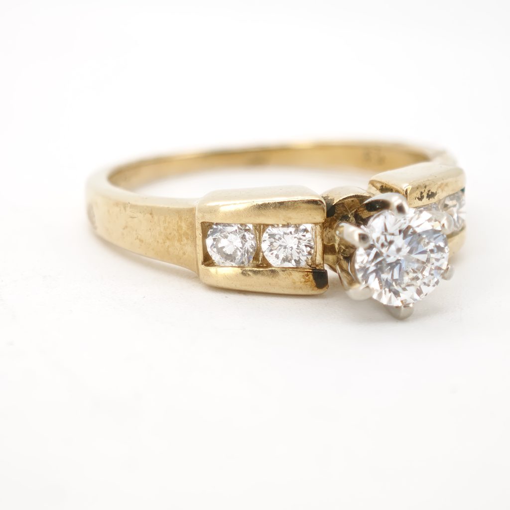 inel logodna cu diamante 14k 0.88ct