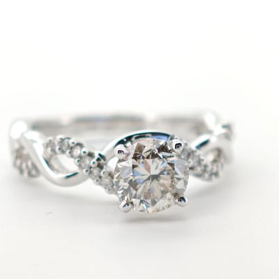 inel aur 14k cu diamante 1.13ct
