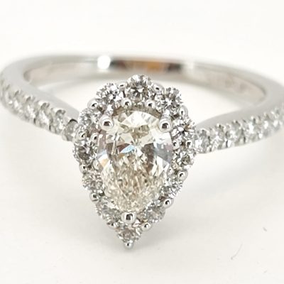 Inel 14k cu diamante naturale 0,97ct