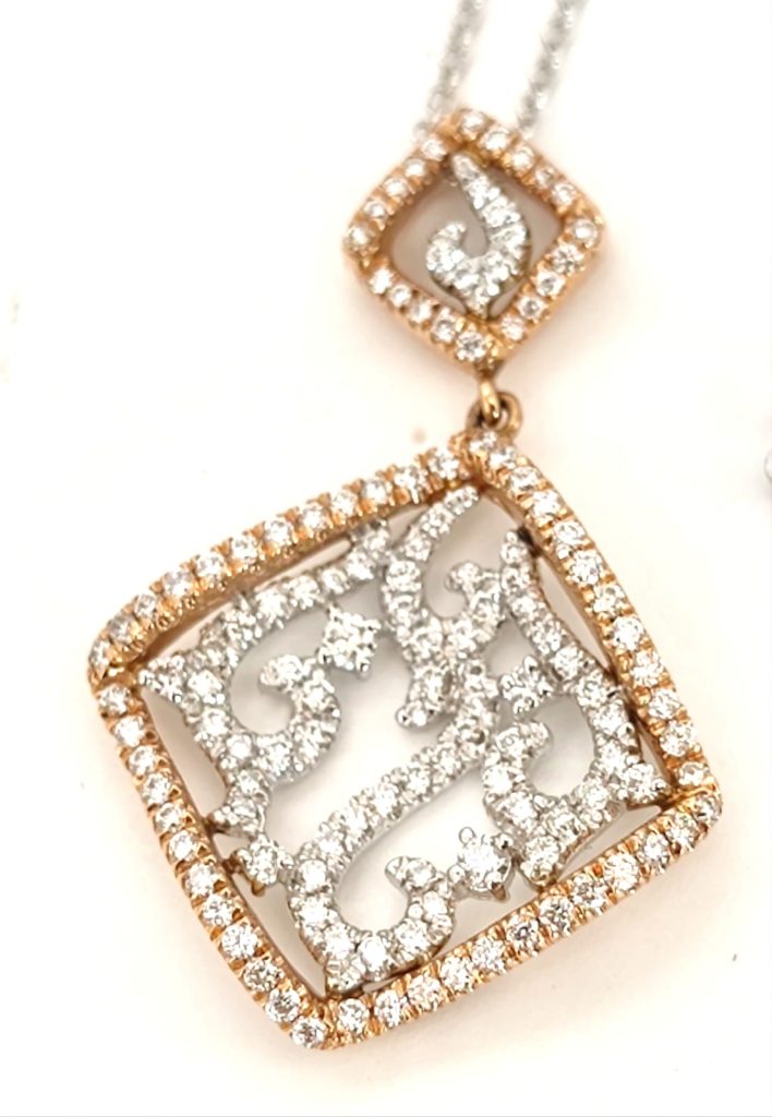 Colier 14k cu diamante naturale  1,5ct