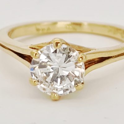 Inel 18k cu diamant naturale 1.09ct