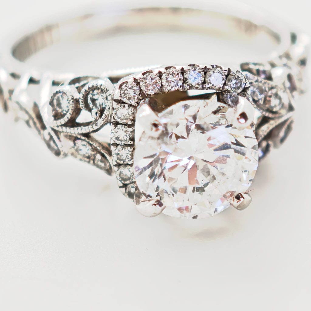 inel 14k cu diamante 2.16ct