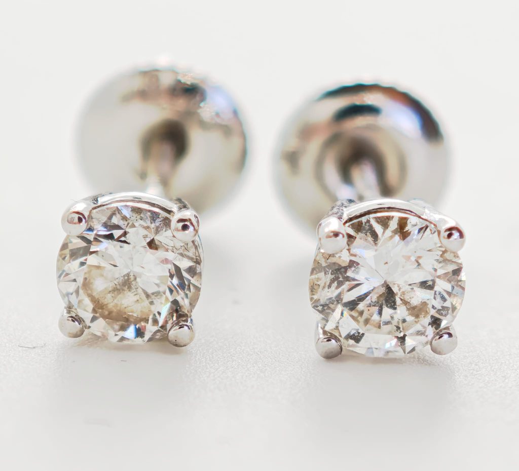 cercei aur 14k cu diamante 1.0ct