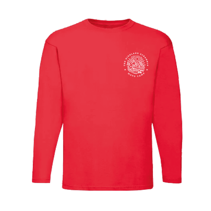 Highland Scramble Moto Camp Red Long-Sleeved T-Shirt