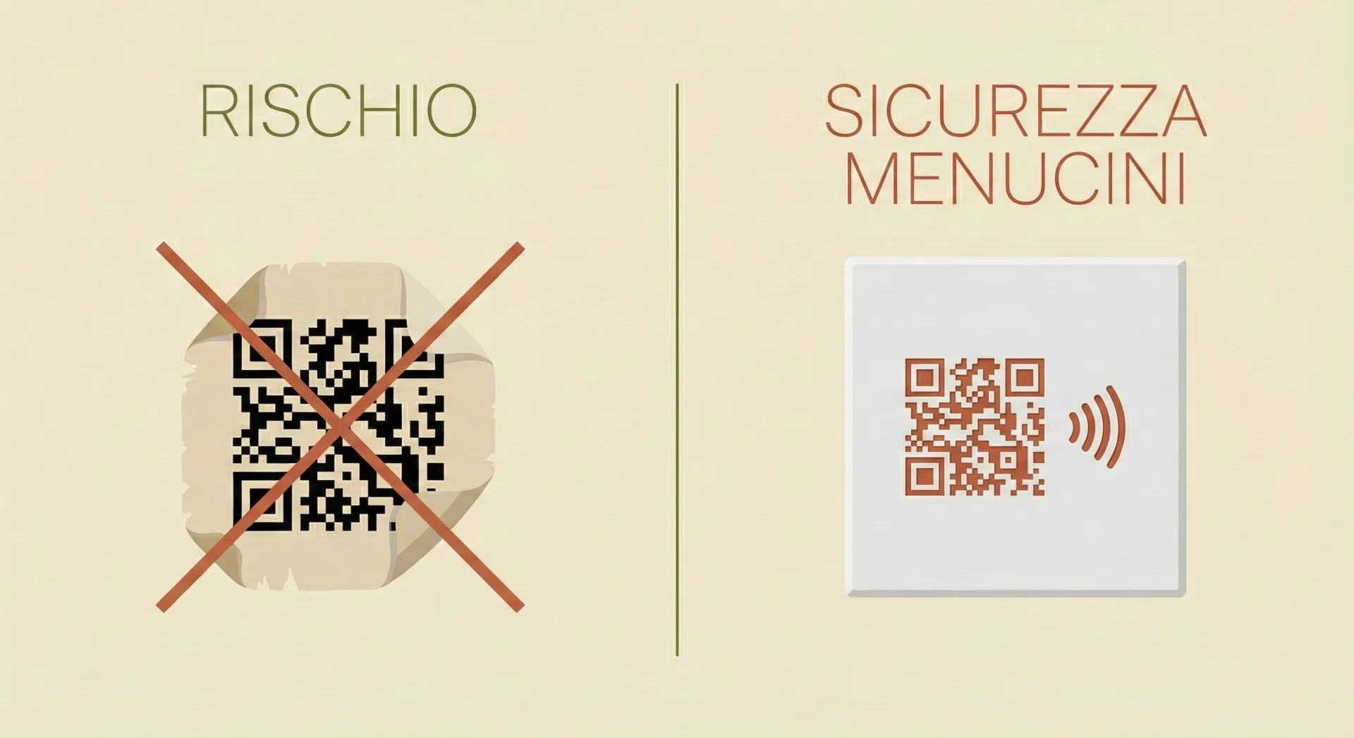 Tavolo ristorante con supporto QR code menu
