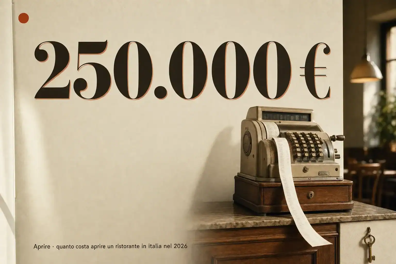 Registratore di cassa vintage su banco in un ristorante elegante siciliano.