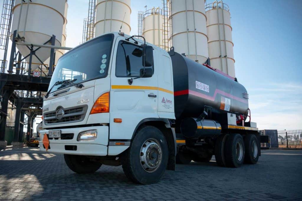 BMEs Used Oil Truck collects Used Oil from Customers 1