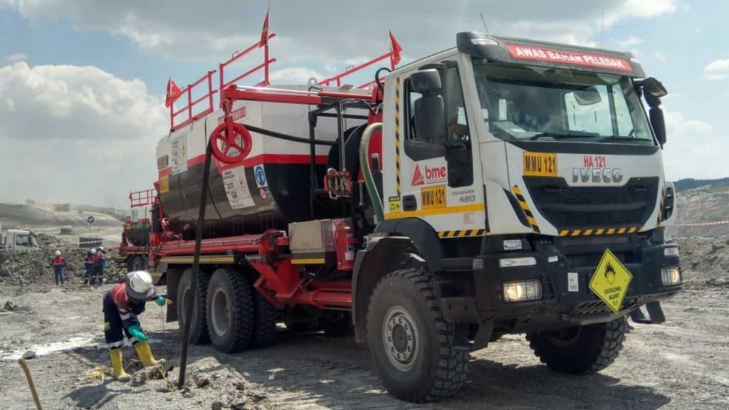BME Indonesia has put to work its bulk explosives delivery trucks