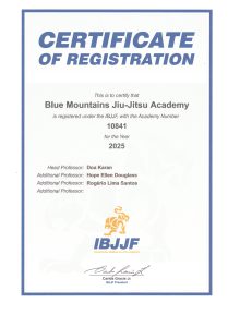 International Brazilian Jiu Jitsu Federation (IBJJF) Registration - Blue Mountains Jiu Jitsu Academy