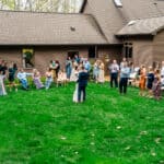 A love-filled wedding ceremony in Courtney and James' backyard.