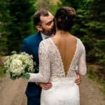 Courtney and James' love-filled woods wedding.