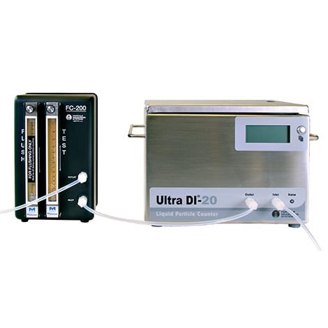 DI Water Particle Counter flow control system with Ultra DI 20 from Particle Measuring Systems