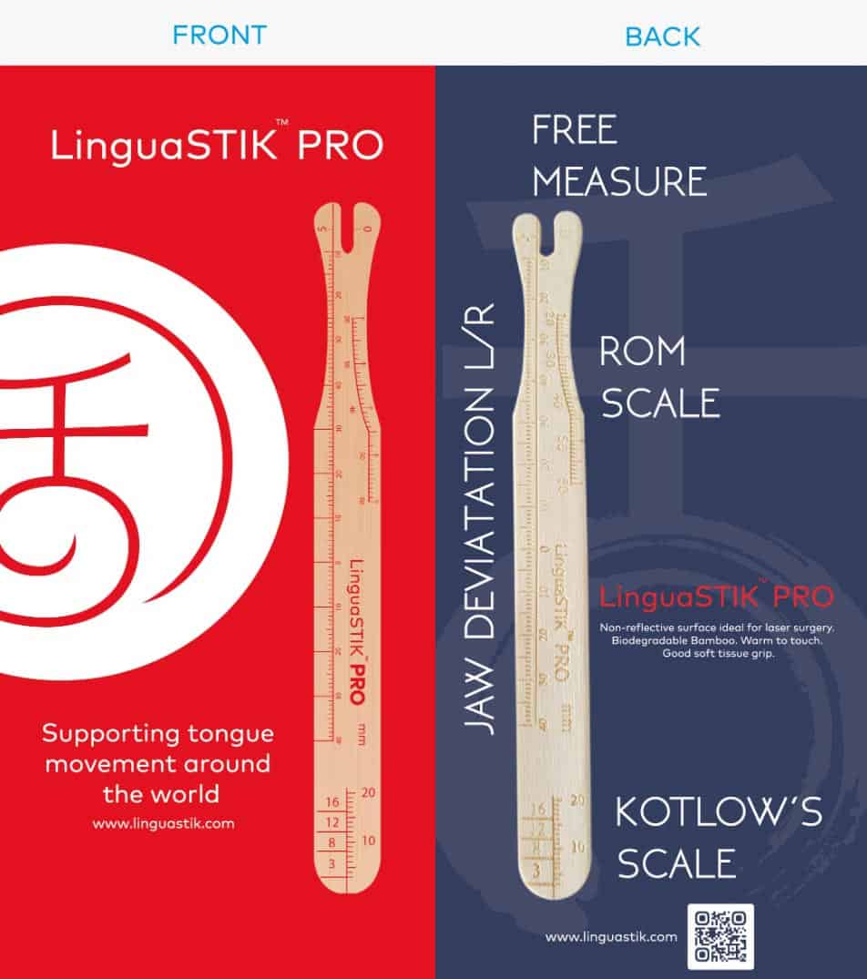 LinguaSTIK PRO tongue movement measurement tool for speech therapy and language assessment.
