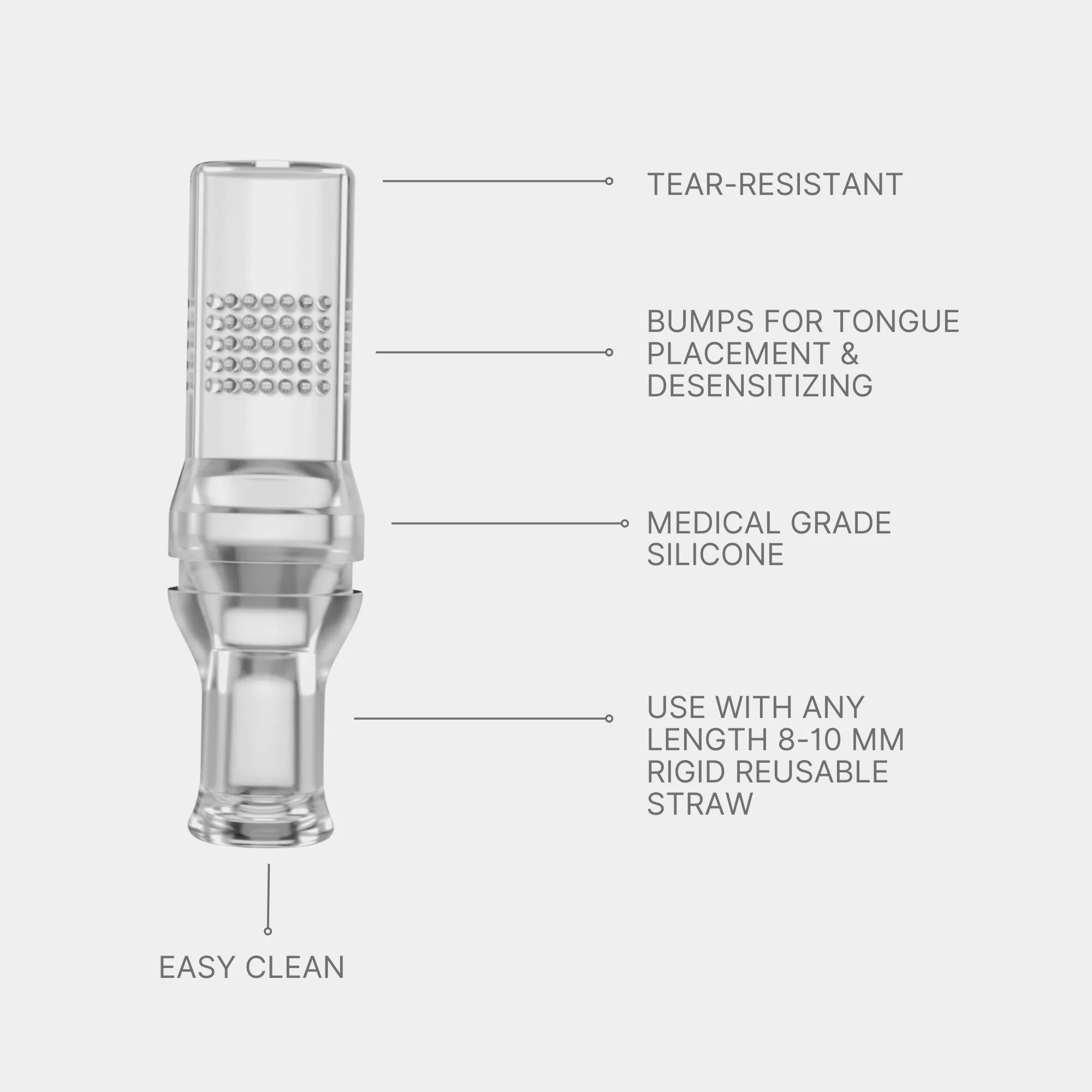 Breathable nasal spray with medical-grade silicone, reusable straw, and tear-resistant design.