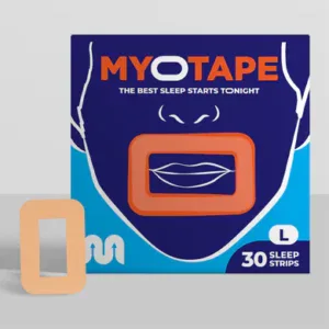 MyoTape sleep strips for adults to improve sleep quality and relaxation.