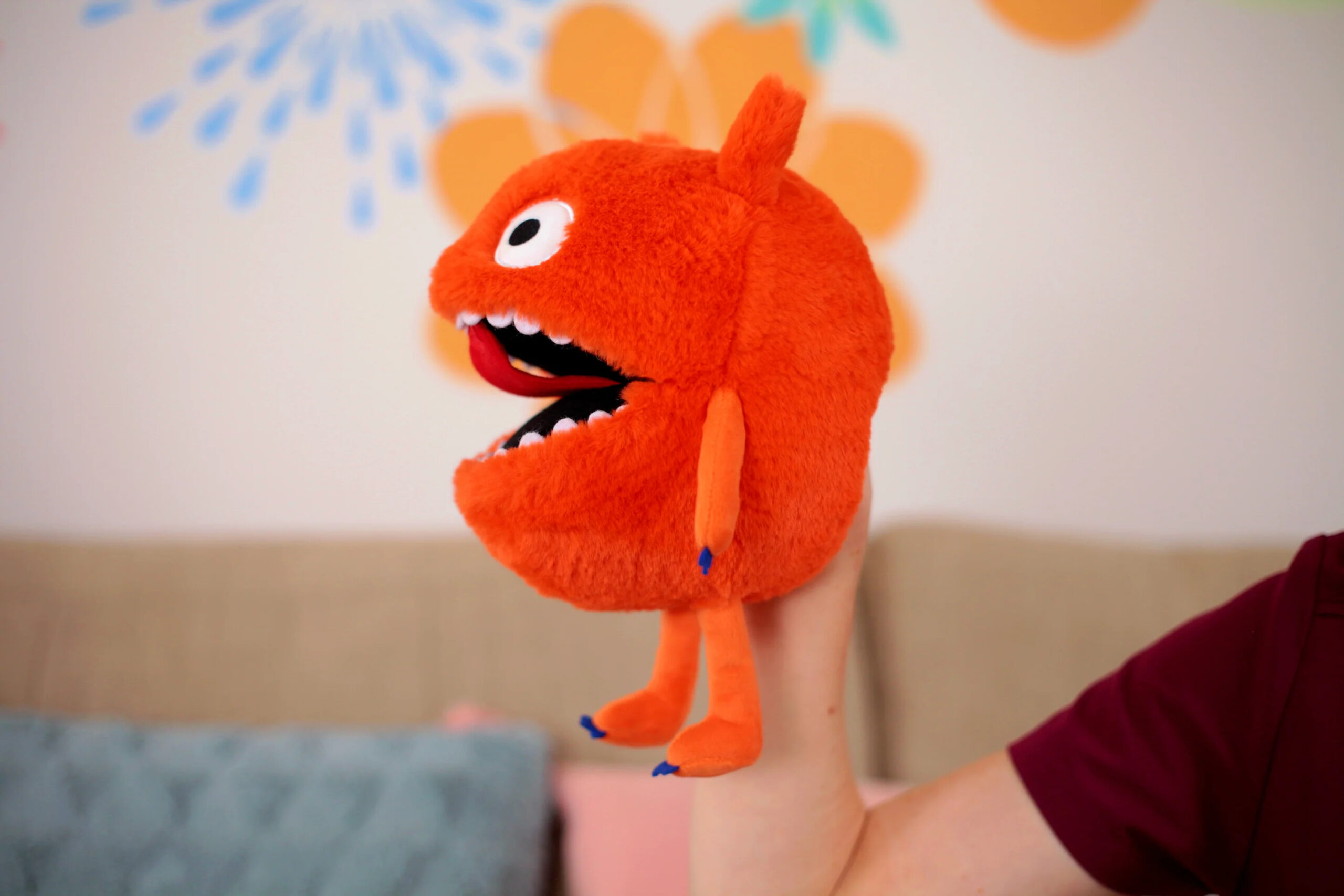 Fuzzle, the cheeky orange Speech Monster