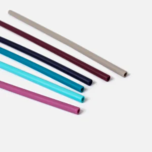 REMplenish silicone straws in the Stone Collection colours, laid in a line