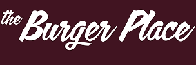 The Burger Place Atlanta logo with stylish text on a dark background.
