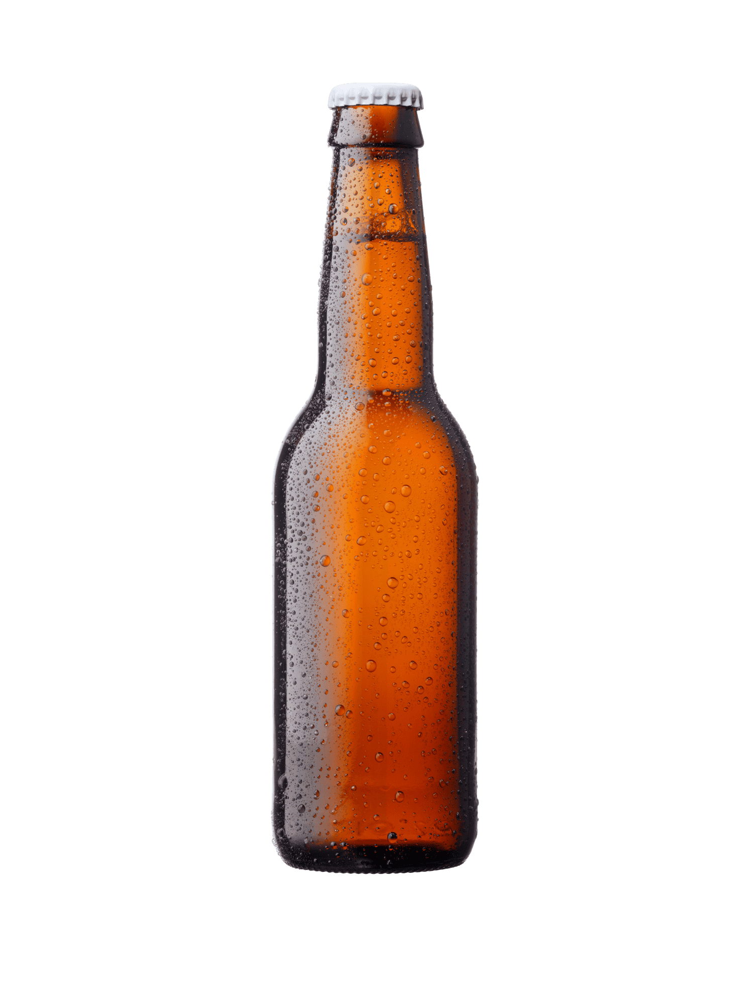 A generic brown beer bottle.