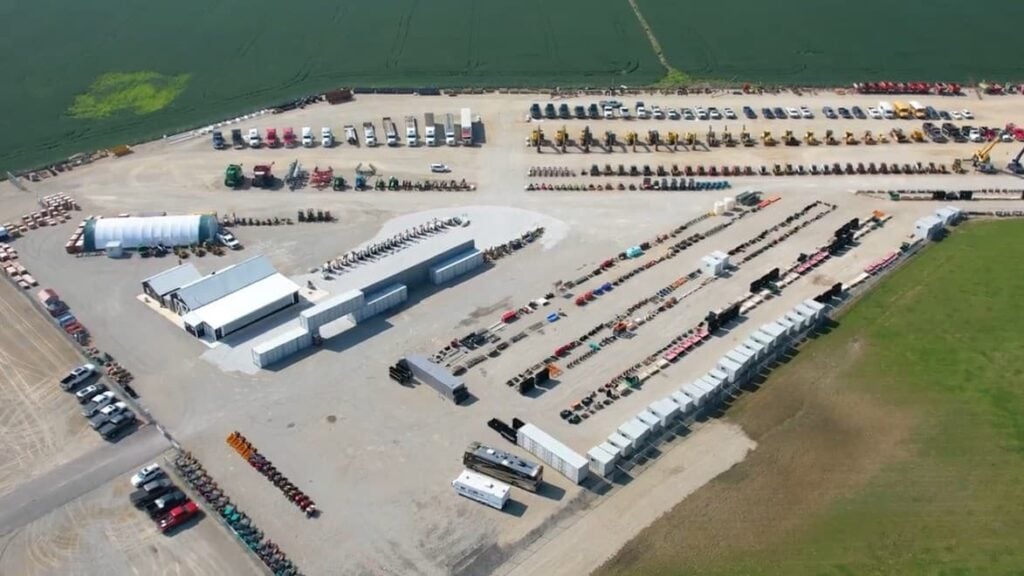 bussey bros auctioneers auction yard in ohio arial view