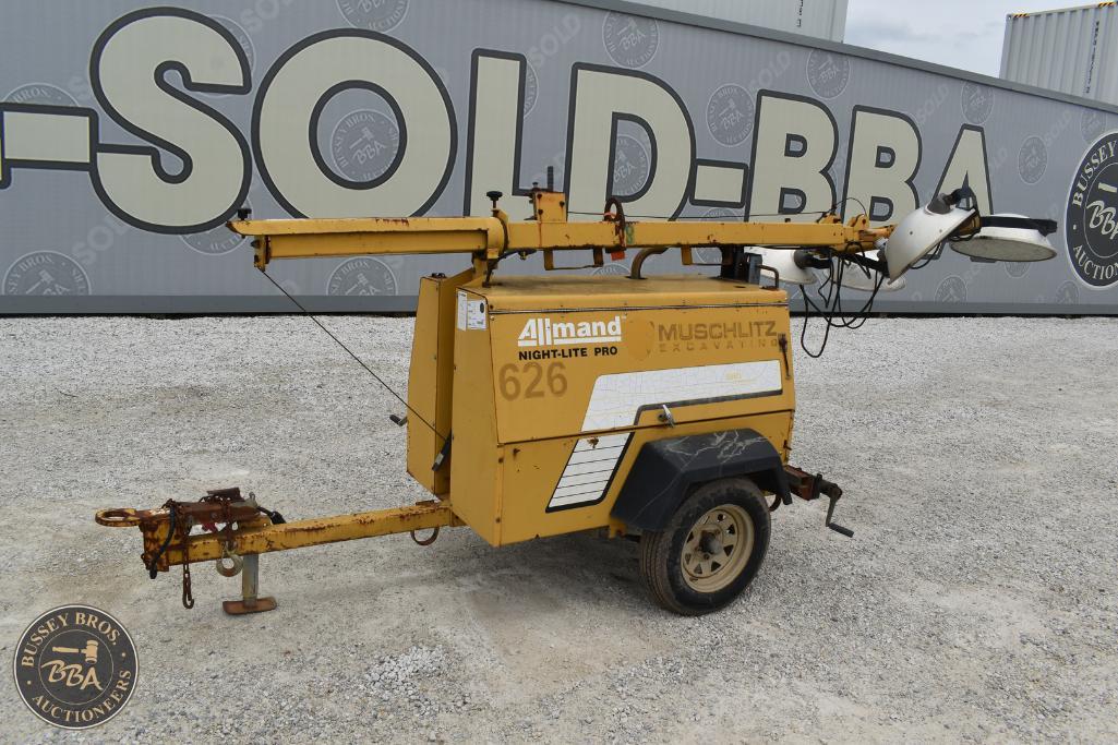 Portable Allmand Nightlite Pro lighting tower for construction and event lighting.