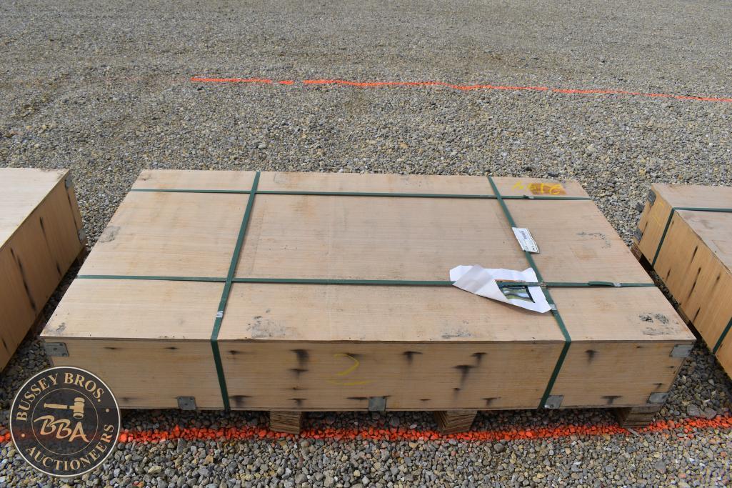 Wooden crate for auction at Bussey Bros Auctioneers.