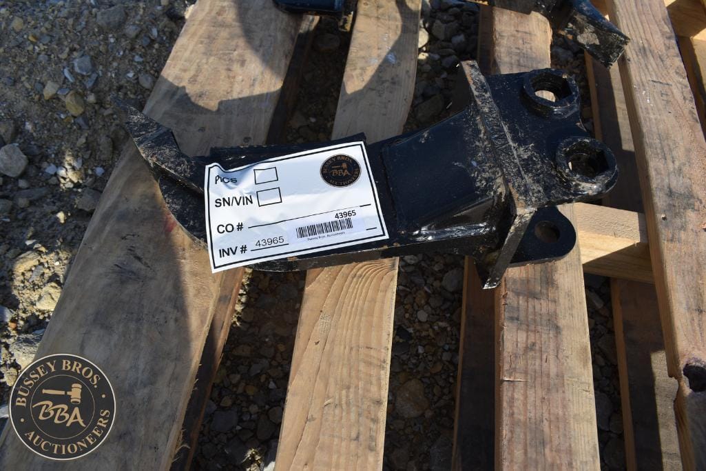 Heavy equipment attachment with serial and inventory numbers for sale.