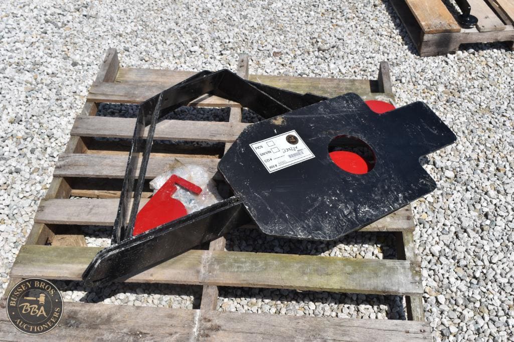 Heavy-duty farm implement attachment for agricultural use.