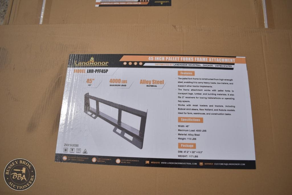 Pallet forks frame attachment for forklifts, made of durable alloy steel, rated for 4000 lbs, ideal.