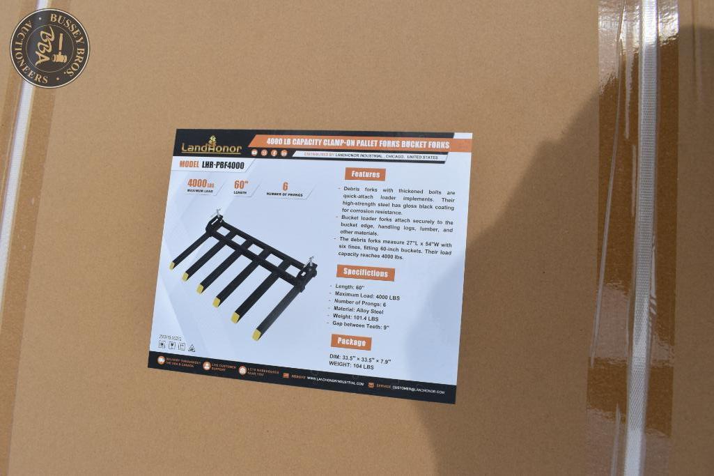 Heavy-duty forklift load capacity clamp attachment for industrial use.