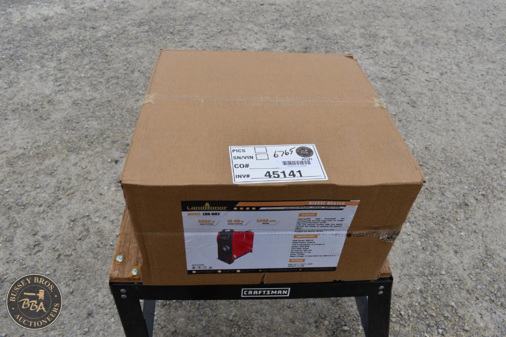 New Land Pride compact post driver in box, ready for auction.