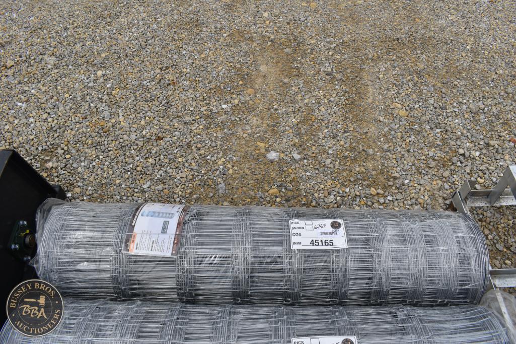 Fence rolls for sale at Bussey Bros Auctioneers, ideal for fencing projects and agricultural use.
