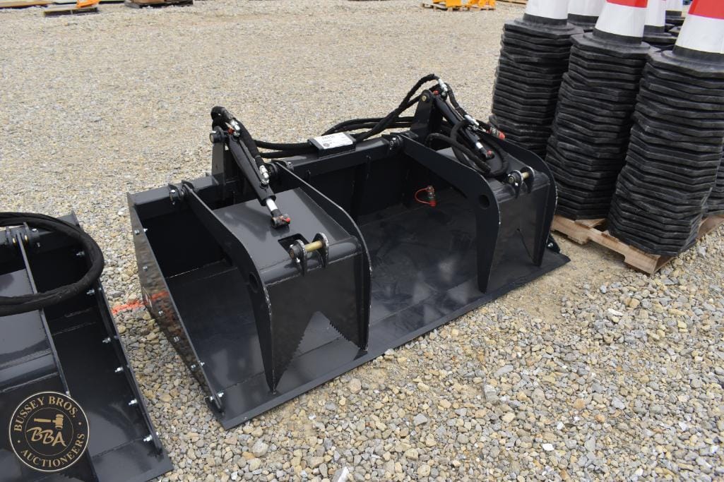 Heavy-duty excavator bucket attachment for construction and demolition projects.