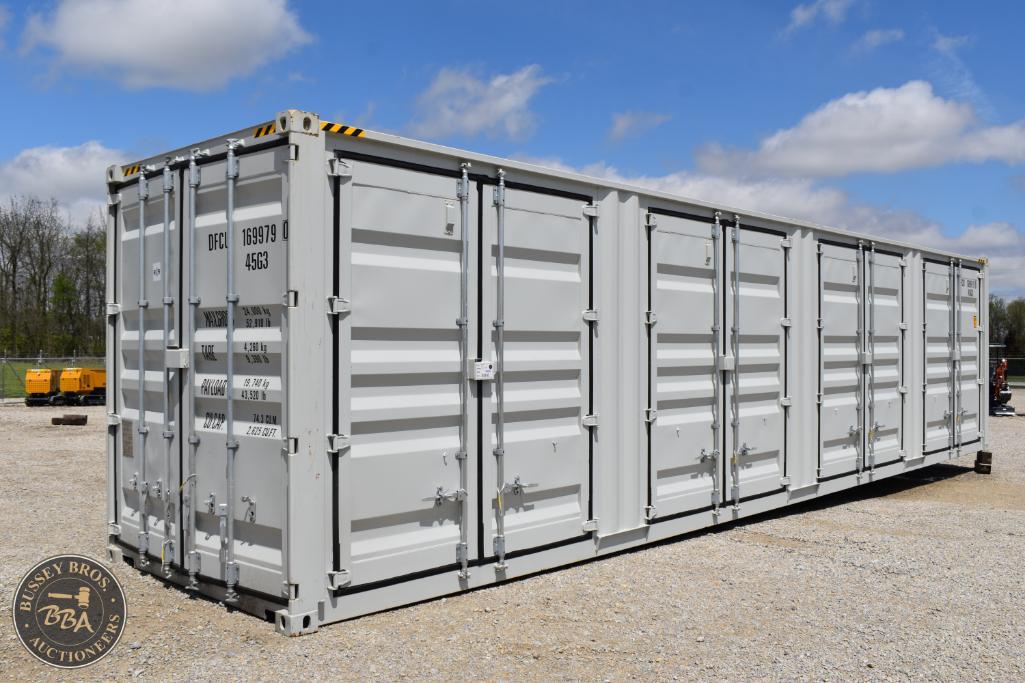 Shipping container storage unit for sale at Bussey Bros Auctioneers.