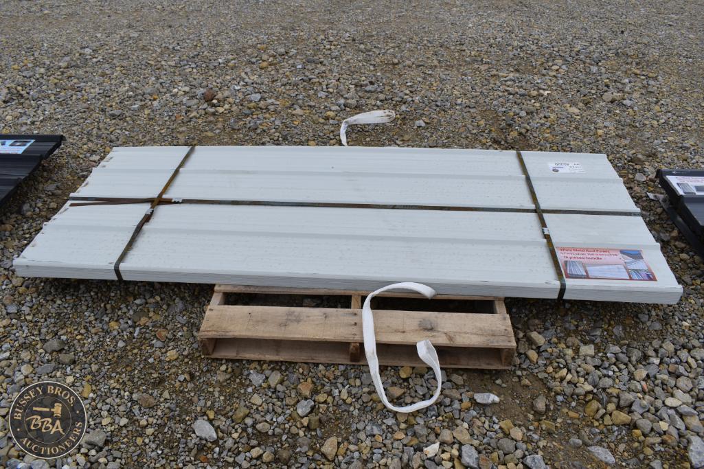 White metal roofing sheets, ideal for construction projects, available at auction.