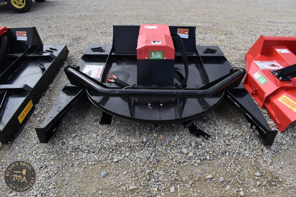 Farm equipment attachments for agricultural use at Bussey Bros Auctioneers.