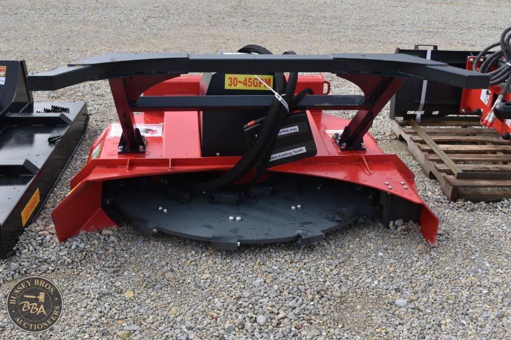 Rotary cutter attachment for agricultural machinery at Bussey Bros Auctioneers.