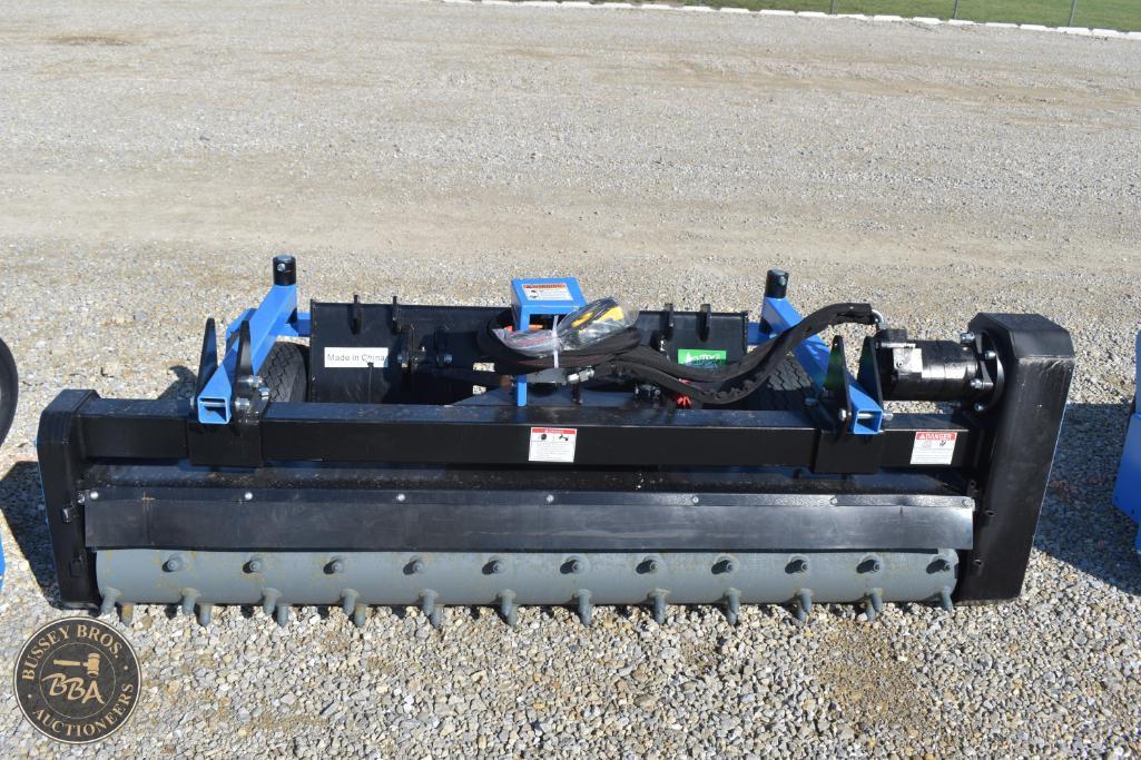 Rotary cutter attachment for agricultural machinery at Bussey Bros Auctioneers.