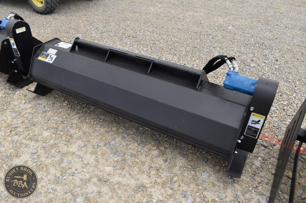 Heavy-duty industrial attachment for construction or landscaping.