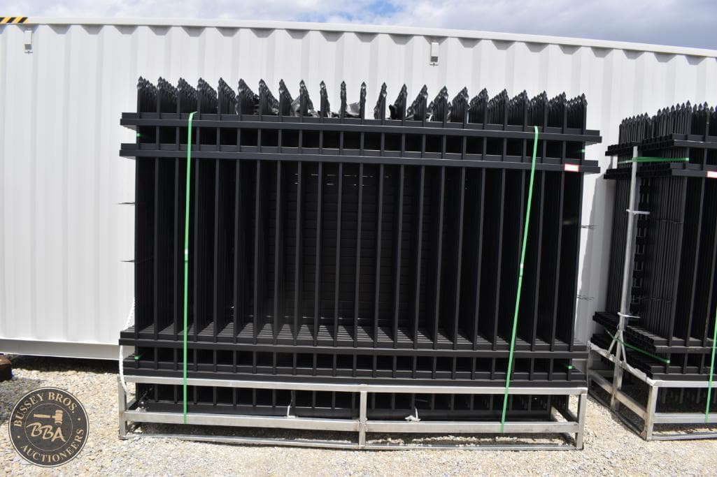 Heavy-duty black storage container for farm equipment at Bussey Bros Auctioneers.