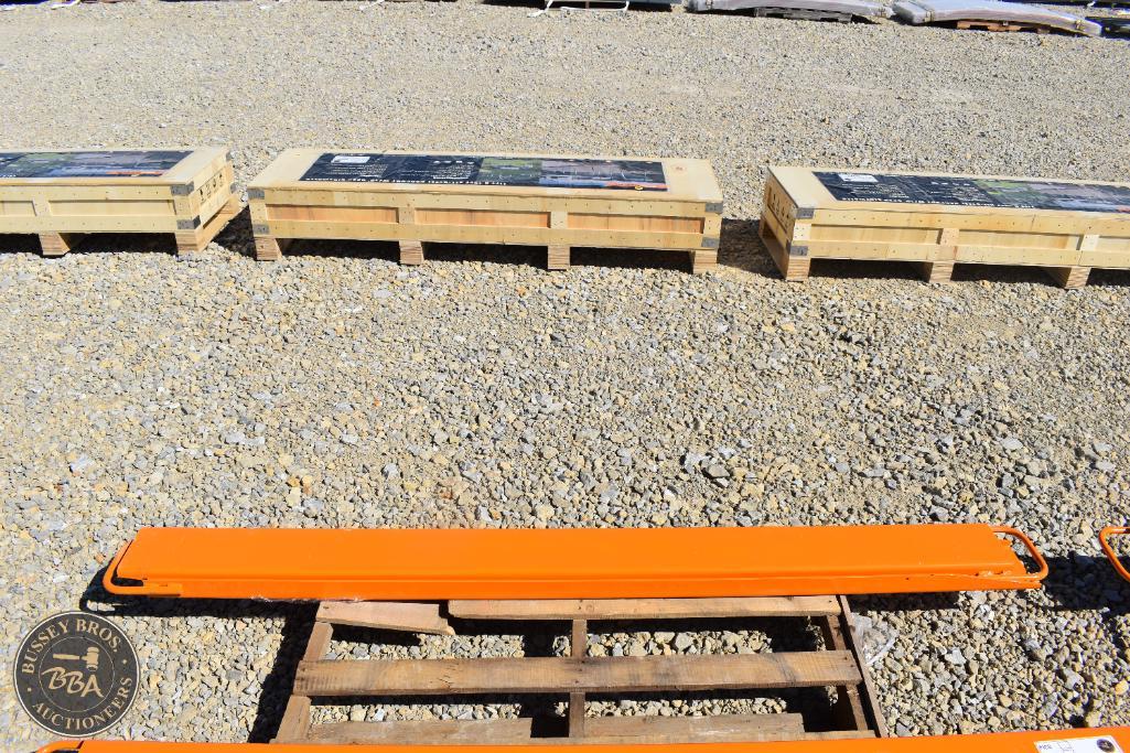 Rescue stretcher for emergency response displayed outdoors at Bussey Bros Auctioneers.