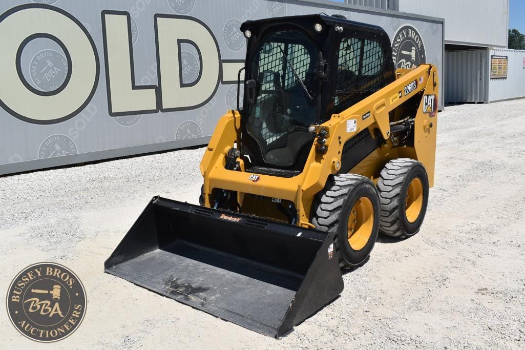 Construction skid steer loader at Bussey Bros Auctioneers, ready for sale.