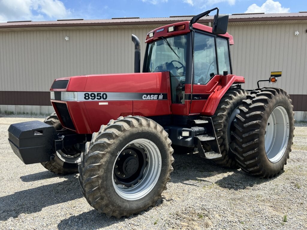 Red Case IH 8950 tractor at Bussey Bros Auctioneers.