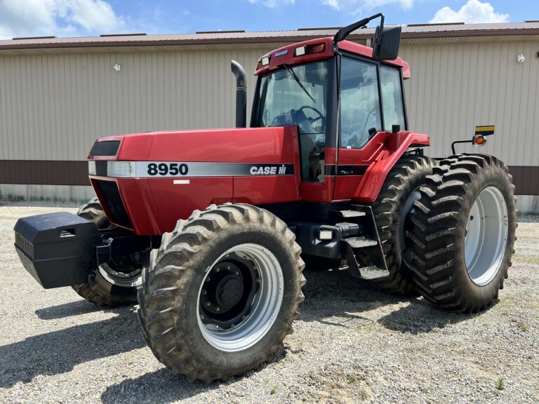 Red Case IH 8950 tractor at Bussey Bros Auctioneers.