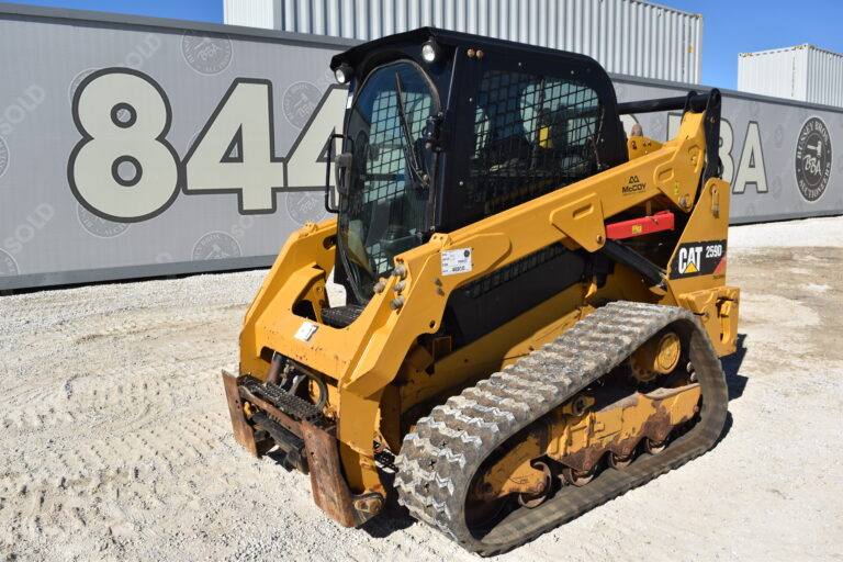 Yellow CAT 259D Compact Track Loader at Bussey Bros Auctioneers.