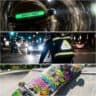 Featured image for the article comparing the real-world use of glow-in-the-dark stickers (in the dark), reflective stickers (at night when hit by light), and neon stickers (in bright light) for safety and decoration, by C2S Printing