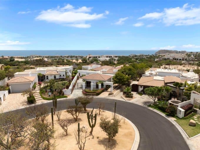 Aerial View Of Homes At La Posada In Cabo Del Sol With The Ocean Beyond
