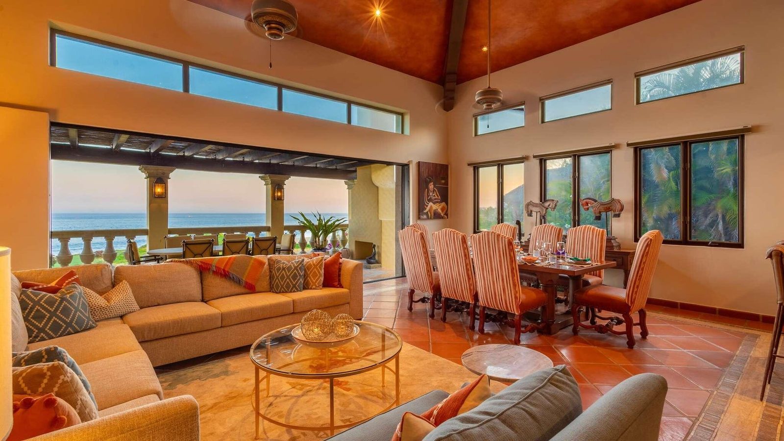 Villa Mariposa, Puerta Del Sol 7, Cabo Del Sol – Homes For Sale In Cabo Del Sol Living And Dining Room, Villa Mariposa, Puerta Del Sol, Cabo Del Sol