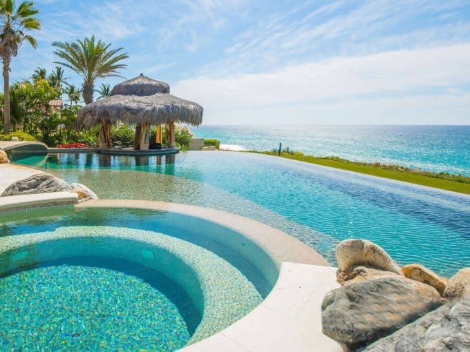 Cabo Real Real Estate Featuring A Luxury Beachfront Villa With An Infinity Pool, Palapa Bar, And Panoramic Sea Of Cortez Views In Los Cabos
